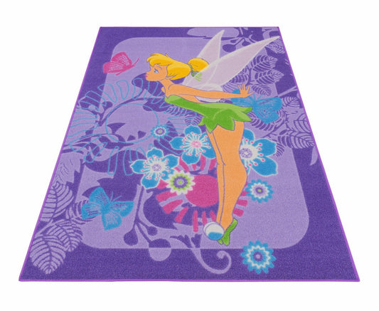 Kinderteppich Tinkerbell Tropical 95x133 Cm In Lila