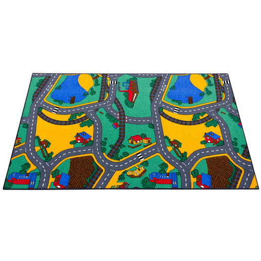 Strassenteppich Playtime Stadt Kinder 100x165 Cm Bunt