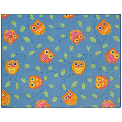  Happy Owls Eulen Kinderteppich Eule 133 X 170 Cm Blau