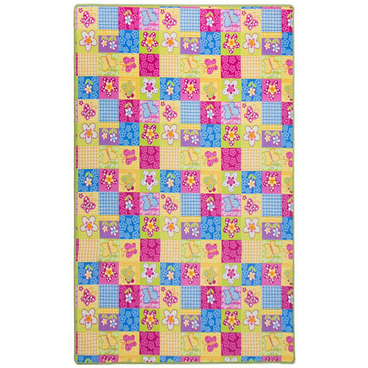  Patchwork 133x180cm Kinderteppich Spielteppich Bunt
