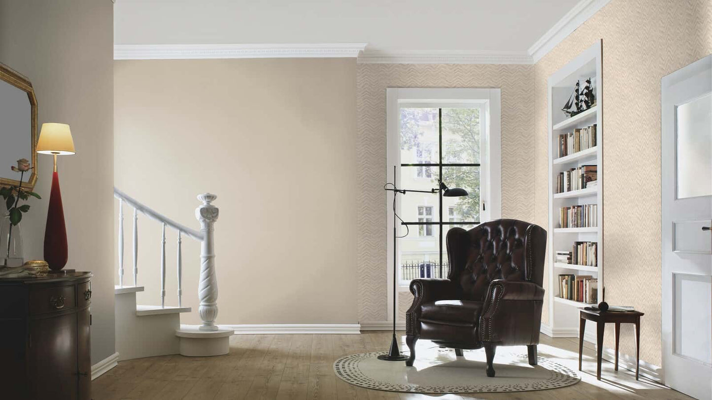  Tapete Barbara Home Collection Einfarbig Beige-Grau