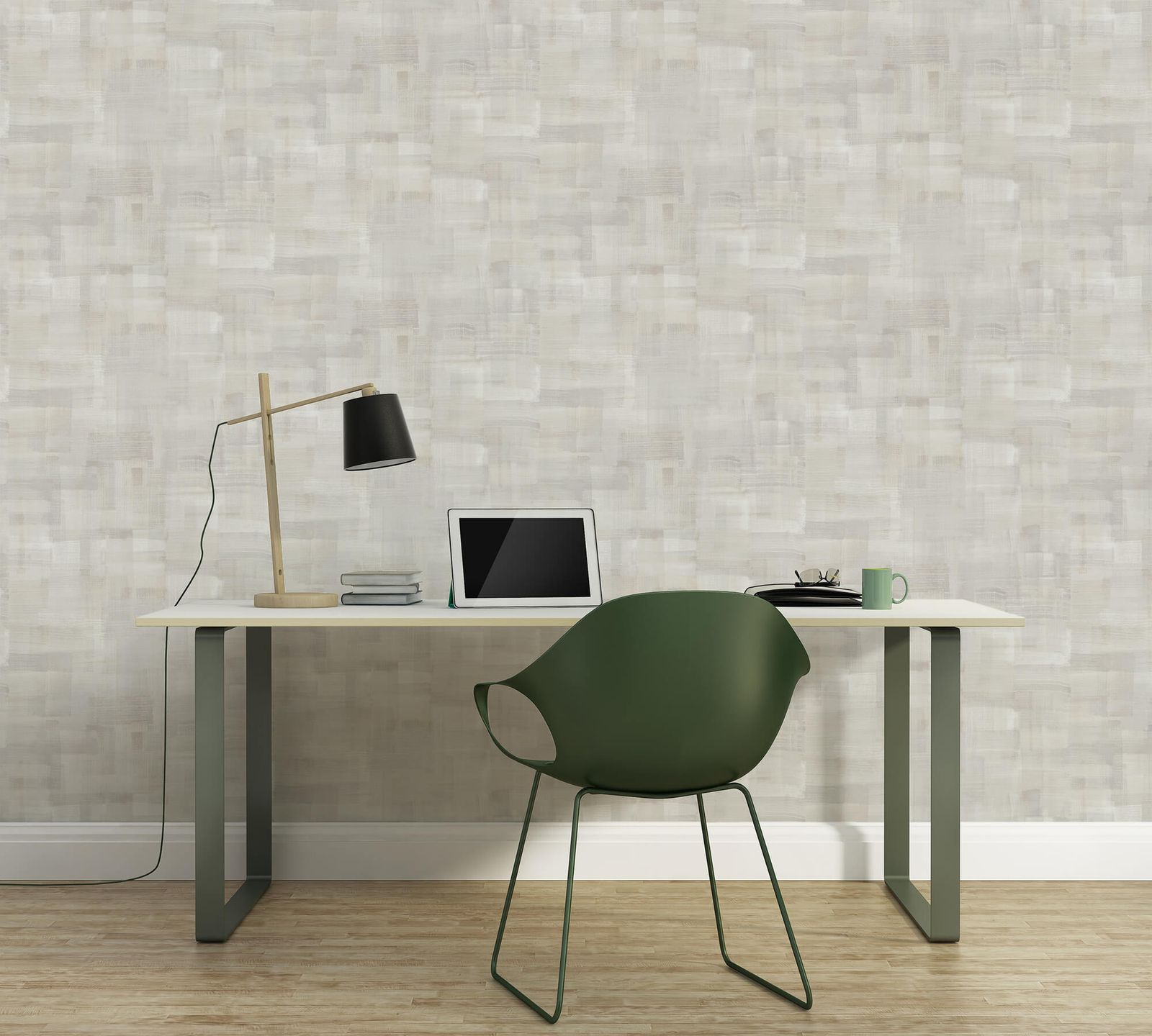 A.S. Creation Tapete Vlies Pinselstriche Grau Geo Nordic 37532-4