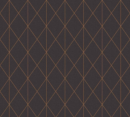 A.S. Creation Tapete Vlies Rauten Grafisch Schwarz Gold Glanz 36575-4