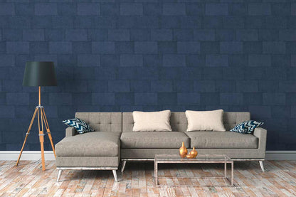  Tapete Vlies Stein-Wand Blau 38201-5