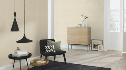  Tapete Vlies Wellen-Design Creme Beige Rasch 704532