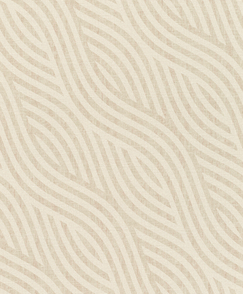  Tapete Vlies Wellen-Design Creme Beige Rasch 704532