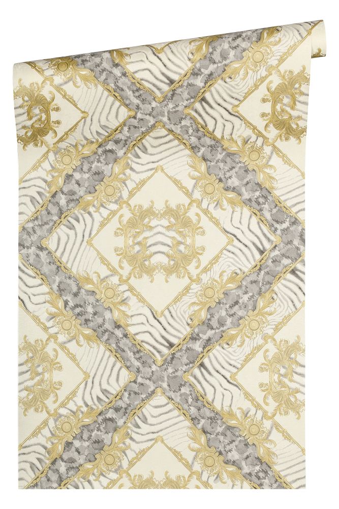  Versace Home Tapete Zebra Beige-gold Glanz 34904-2
