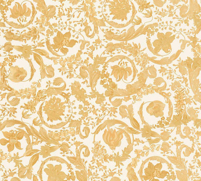  Versace Vliestapete 38706-4 Blumen Muster Weiß Gold