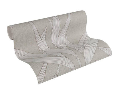  Vlies Tapete Blätter Dunkelgrau Hygge Livingwalls 36123-1
