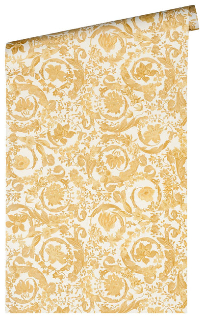  Versace Vliestapete 38706-4 Blumen Muster Weiß Gold